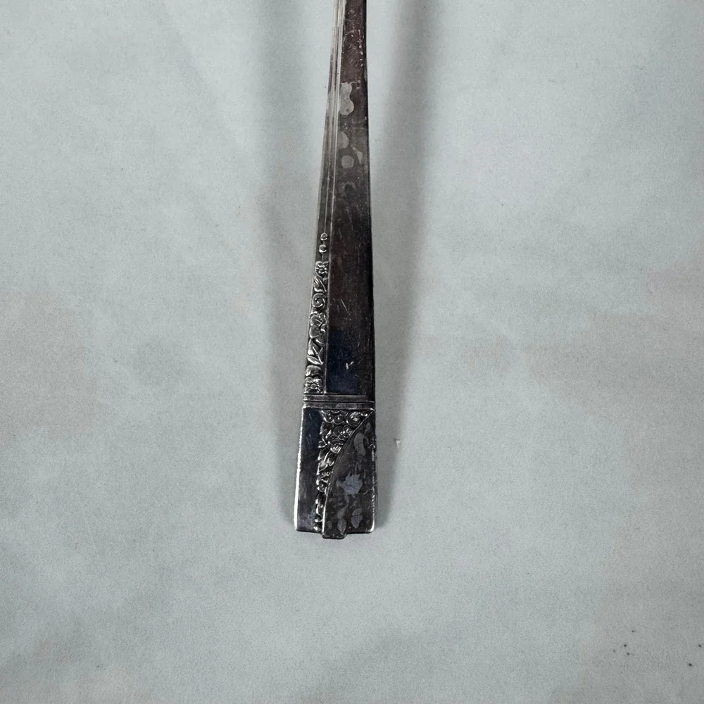 Oneida Nobility Plate‎ Silver Plated Bouillon Soup Spoon Caprice Floral Pattern